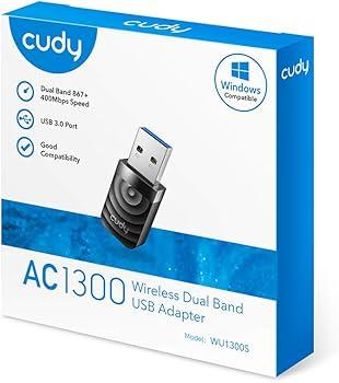 Adaptador WIFI USB Cudy AC1300 Wireless Duali-Band - WU1300S